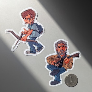 Joel and Ellie Sticker Set – Laminated Vinyl Waterproof | Inspired by The Last of Us
