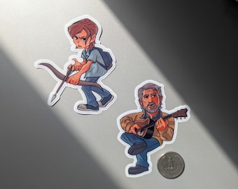 Joel and Ellie Sticker Set – Laminated Vinyl Waterproof | Inspired by The Last of Us