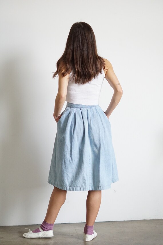 80s High Waisted Calvin Klein Denim Skirt, 24 Wai… - image 7