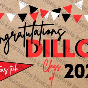 Flags Graduation Banner