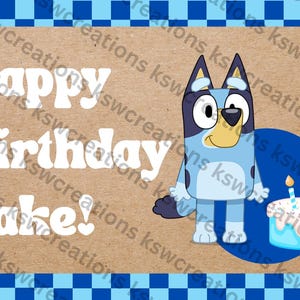 Bluey Hand Painted Birthday Banner