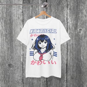 Kawaii Girl T-Shirt: Anime Schoolgirl Graphic Tee