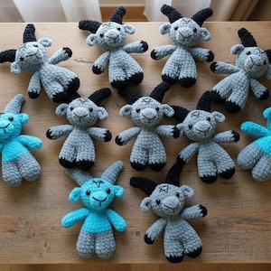Baphomet Crochet Pattern PDF Gothic Amigurumi Devil Goat Plush Easy Baby Baphy Demon