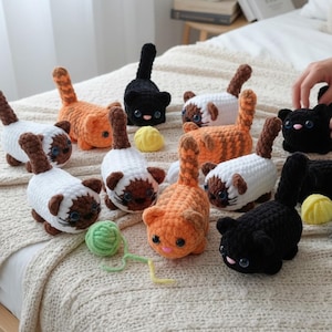 Loaf Cat Crochet Pattern PDF Easy Beginner Friendly No Sew Amigurumi Kitty Plushie