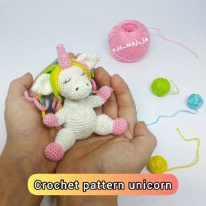 Rainbow Unicorn crochet PATTERN Amigurumi magical Unicorn pattern tutorial PDF file in English