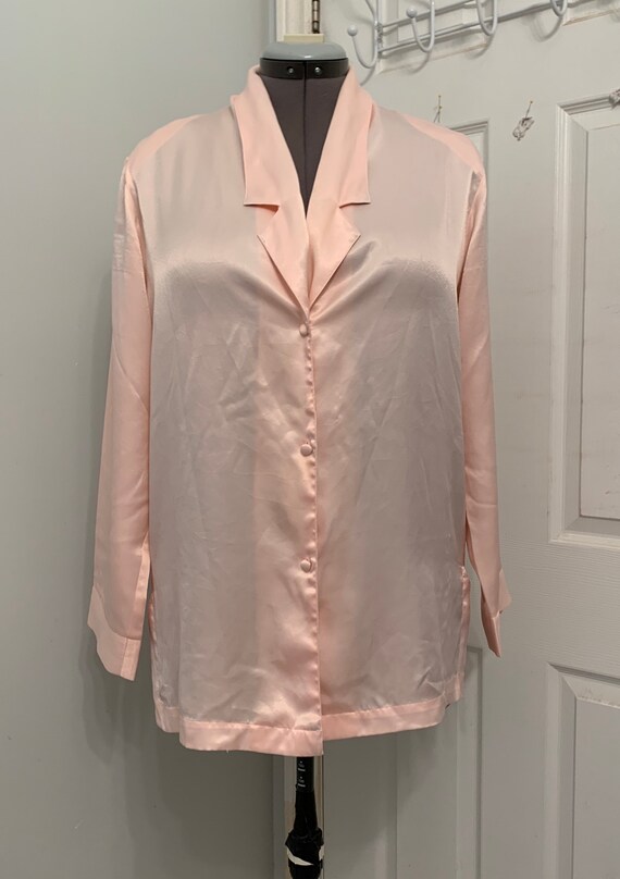 Shabby Chic Classic Tailored Blush Pink Satin Wide
