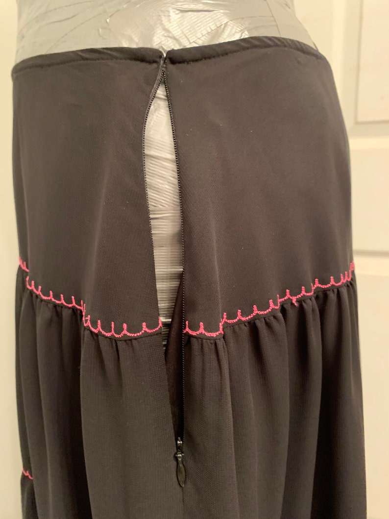 Mexican Fiesta Style Bianca Nygard Embroidered Tired Peasant Skirt Size 14