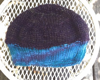 Plum Crazy Knitted Beanie - Turquoise Midnight dread holder