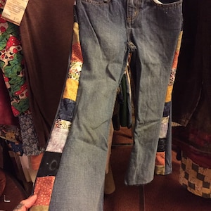 Kids 5T Patchwork sidepanel Recycled Sparkly Jeans &gt; &gt; Hippie Kids