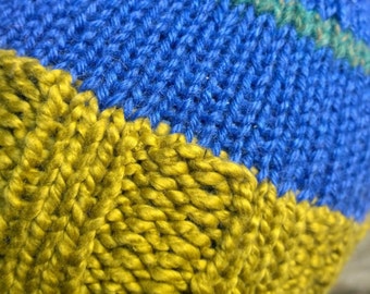 Empire Blue, Gold & Moss Beanie > Unisex > Great Gift