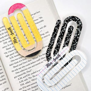 Personalized Jumbo Paper Clip, End Of Year Gift, Teacher Gift, Teacher Gift Idea, Teacher Gift set, Back to School 2025 Gift, Paper Clip