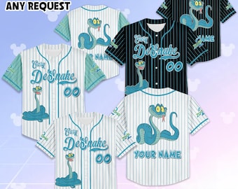 Personalized Gary De‘Snake Baseball Jersey, Disney Zootopia 2 Baseball Shirt, Disneyland Baseball Team Outfit, Birthday Gift