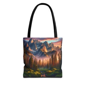 Nature-Inspired Mountain Tote Bag
