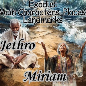 Exodus Bible Characters And Landmarks Digital Stickers/Transparent PNGs and Pre-Cropped GoodNotes File, Faith Based