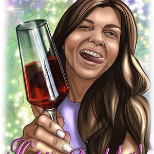 Personalized Birthday Card | Custom Greeting card | Custom Cartoon Portrait | Social Media Avatar | Portrait illustration | Unique Gift