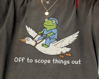 Gastroenterology t-shirt Off to Scope Things Out funny Frog goose Shirt, Endoscopy Tech Tee, GI Nurse Gift, Gastro Crew Appreciation