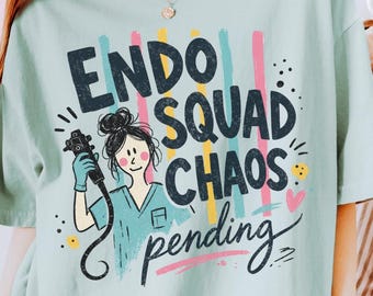 Endoscopy Technician Shirt, endo squad chaos pending tee Gift for Endo Techs, GI Nurse Appreciation, gastroenterology Gifts colonoscopy crew