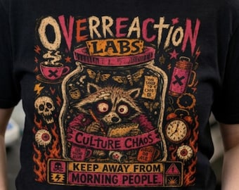 Lab Tech Shirt Culture Chaos Raccoon Microbiology Tee Funny Science Humor Not a Morning Person Gift Lab Rat pathology gifts