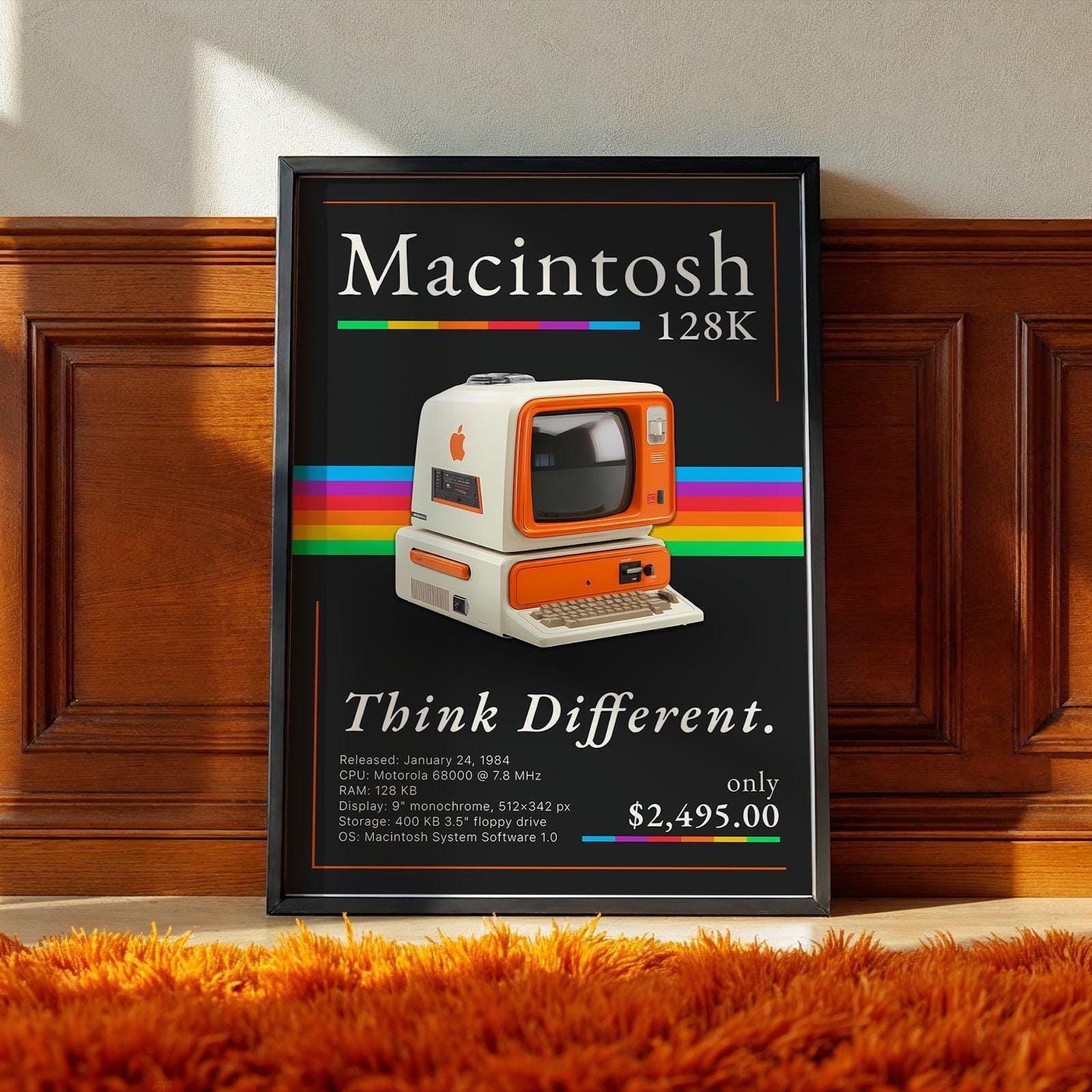 Retro Macintosh 128K Poster: Vintage 80s Computer Tech Wall Art - Etsy