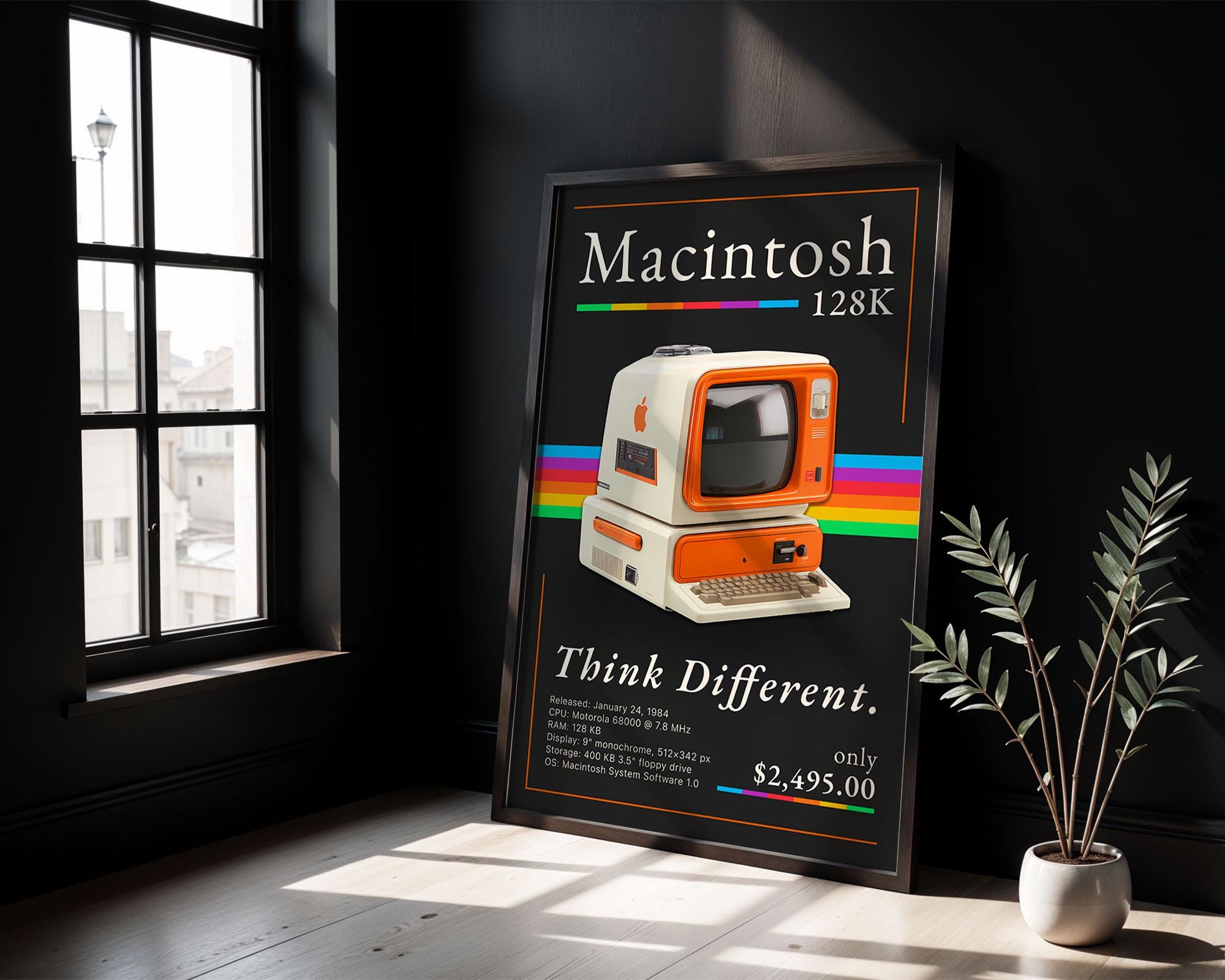 Retro Macintosh 128K Poster: Vintage 80s Computer Tech Wall Art - Etsy