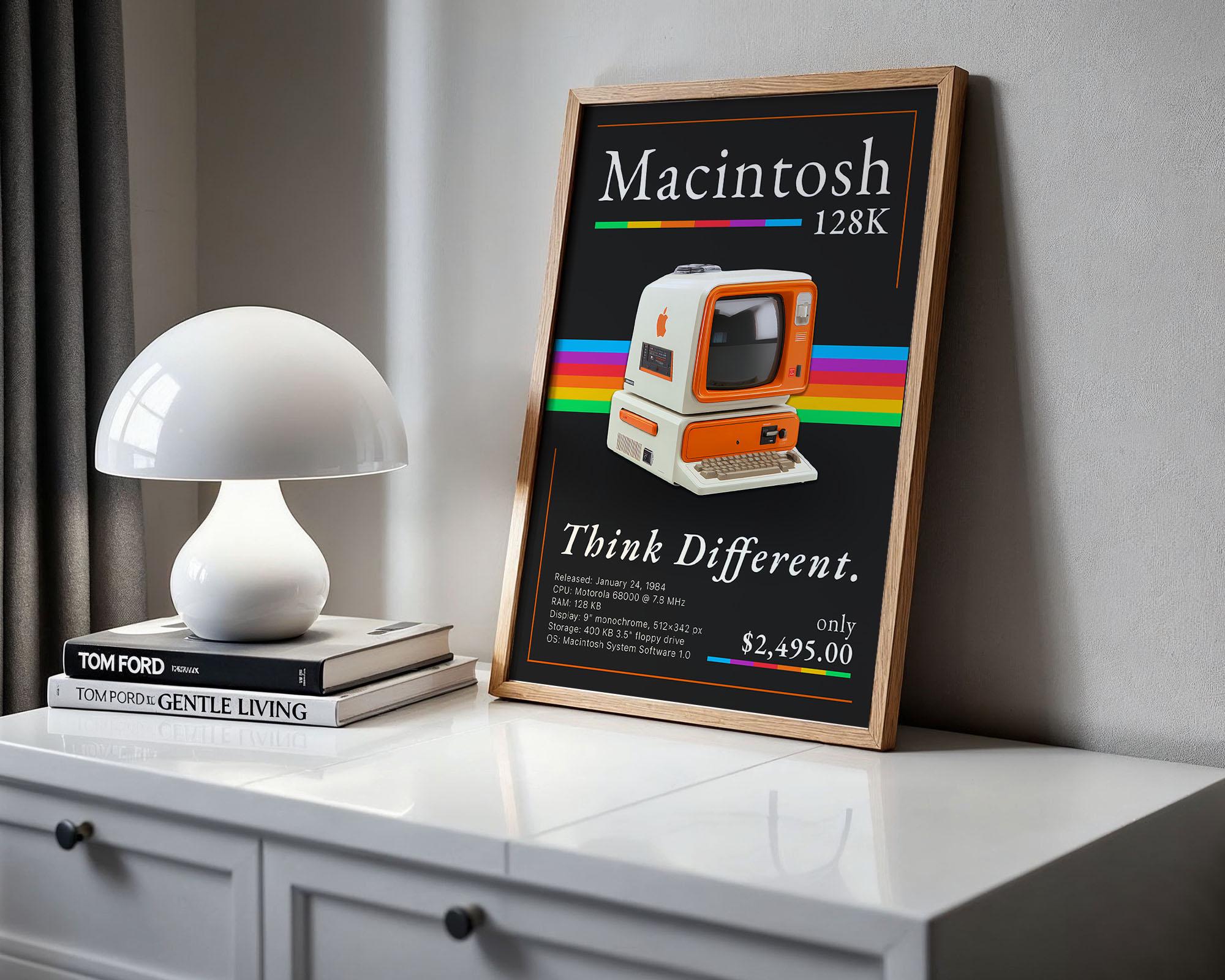 Retro Macintosh 128K Poster: Vintage 80s Computer Tech Wall Art - Etsy