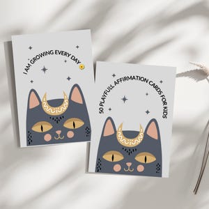 50 druckbare Affirmationskarten für Kinder - Positive Einstellung, emotionale Unterstützung, witzig, farbenfroh - digitaler Download