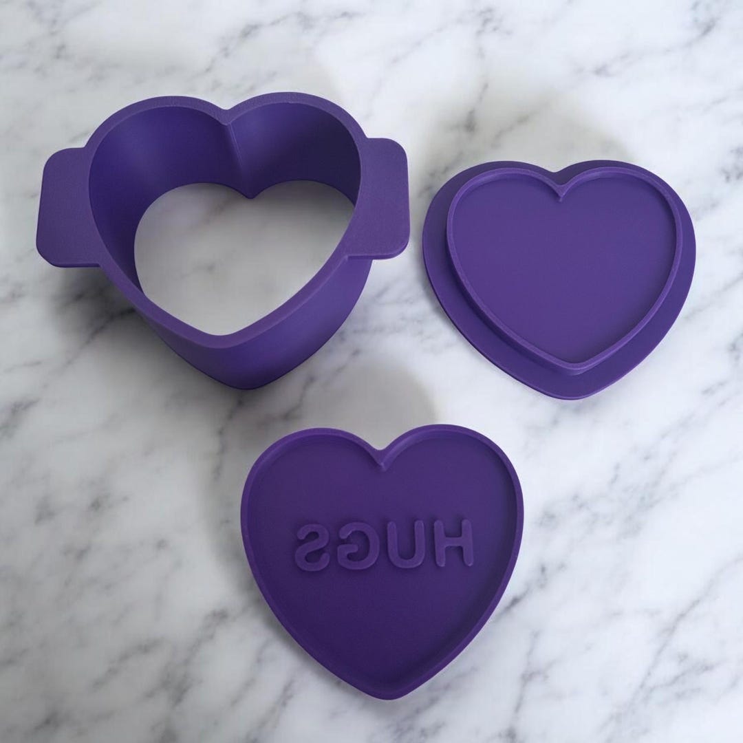 Hugs Heart Bath Bomb Mold | 3-piece 3D Printed - Etsy