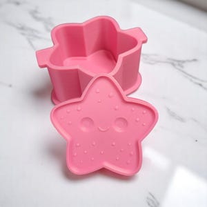 Cute Chibi Starfish Bath Bomb Mold | 3-Pieces | 3D Printed Mold in Multiple Sizes (Size Labeled)