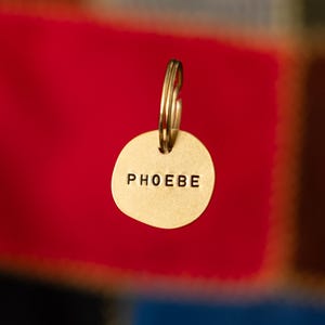 Personalized Dog Tag | Custom Engraved Brass Pet ID Tags for Dogs & Cats | Stamped Dog Name Tag | SAMPLE SALE