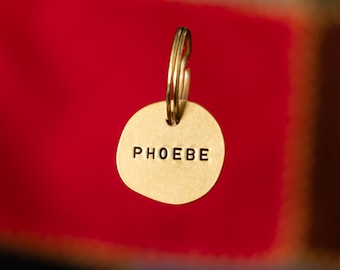 Personalized Dog Tag | Custom Engraved Brass Pet ID Tags for Dogs & Cats | Stamped Dog Name Tag | SAMPLE SALE
