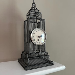 Vintage Seth Thomas New York Empire State Building Clock 14"