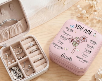 Portagioie personalizzato per ragazze, regalo per battesimo, prima comunione, cresima, regalo cristiano con nome