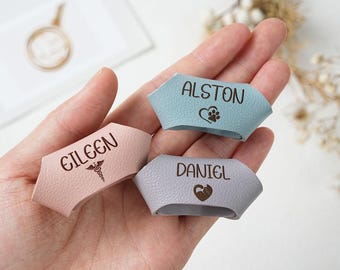 Etiqueta personalizada para estetoscopio, regalo de agradecimiento para enfermeras, etiqueta de cuero personalizada para estetoscopio, regalo para la Semana de la Enfermería, regalo para enfermeras registradas, accesorios para enfermeras