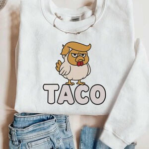 Funny Chicken Embroidery Design, Cartoon Parody Animal Stitch File, TACO Text Digital Embroidery for Sweatshirts and Gifts