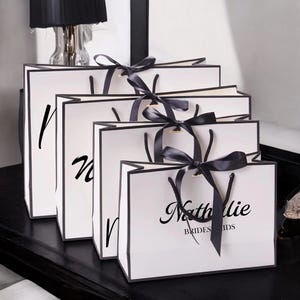 5 PCS Personalized Bridesmaid Gift Bags, Bridesmaid Gifts, Custom Bridesmaid Bags, Bridal Party Gift Bag,Bachelorette Party Bag