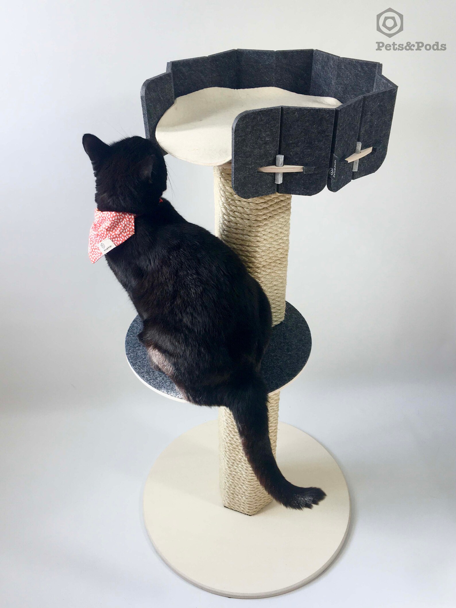 Cool cat tower UK Cat Tree Modern Cat play furniture Modern Etsy