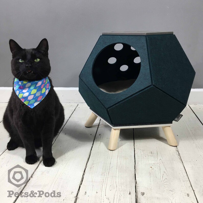 Cool cat cube Designer cat house Modern pet Cat houses Dog houses Modern cat design Cool cat shop Cool dog shop Cool pet shop Cat lovers image 1