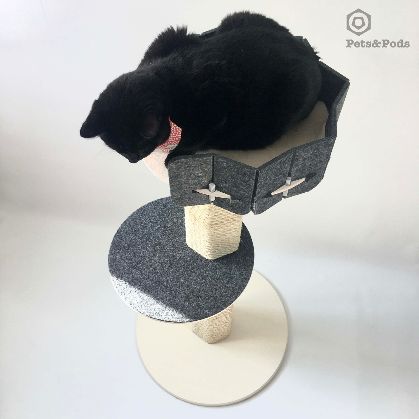 Cool cat tower UK Cat Tree Modern Cat play furniture Modern Etsy