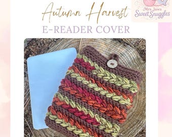 Autumn Harvest E-Reader Cover Crochet Pattern