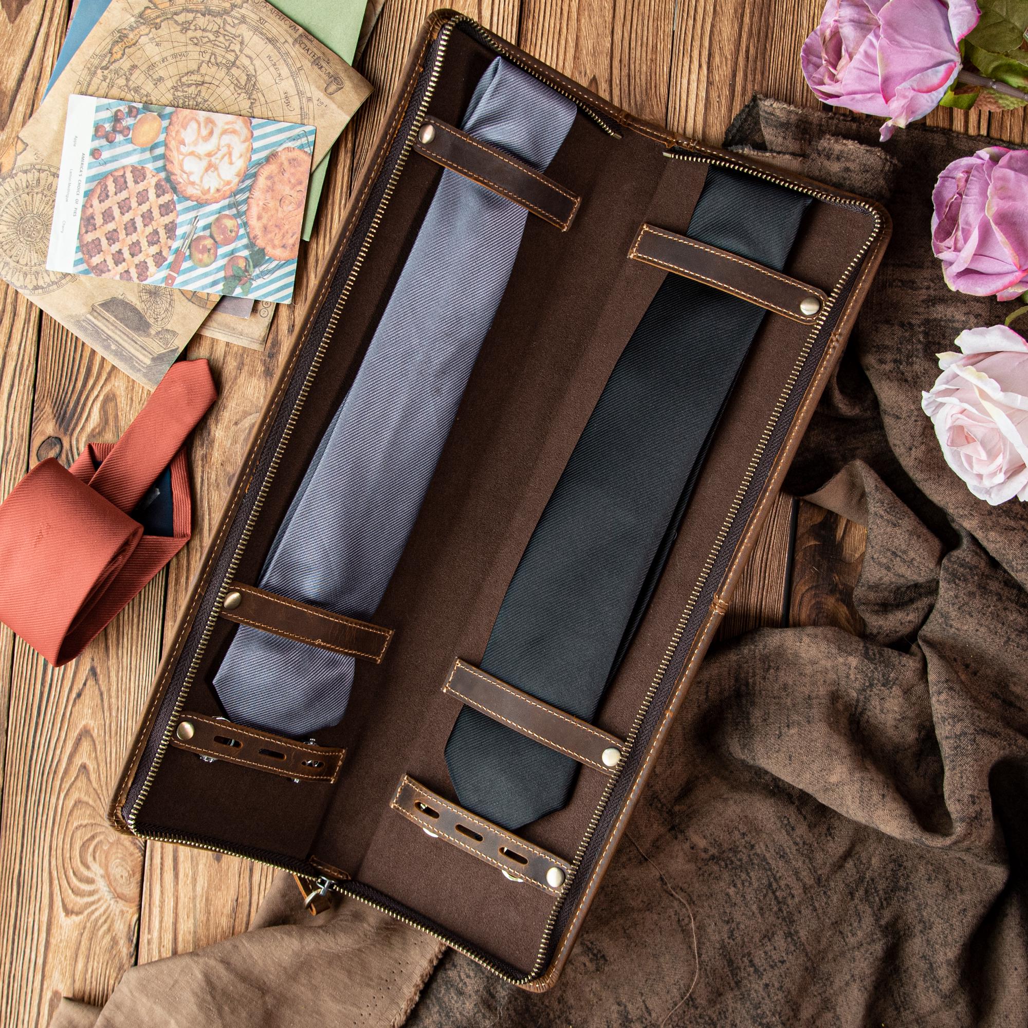 Leather Zipper Tie - Etsy