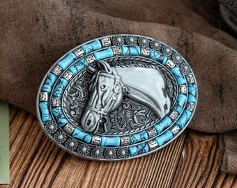 Montblanc Cintura in Pelle Nera 35mm Con Fibbia a Ferro di Cavallo