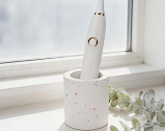 手作り珪藻土歯ブラシホルダー、電動歯ブラシスタンド、バスルーム収納、速乾性吸水アクセサリー