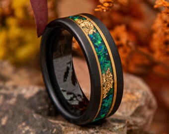 Vintage Tungsten Ring,8mm Black Rose Gold Electroplated,Couple Matching Band, Unisex Wedding Promise Jewelry