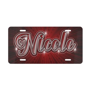 NICOLE Personalisierte Waschtischplatte mit Airbrush-Effekt, Custom Car Decor
