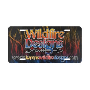 Your Logo Personalized Vanity Plate wAirbrush Effect, Custom Car Decor