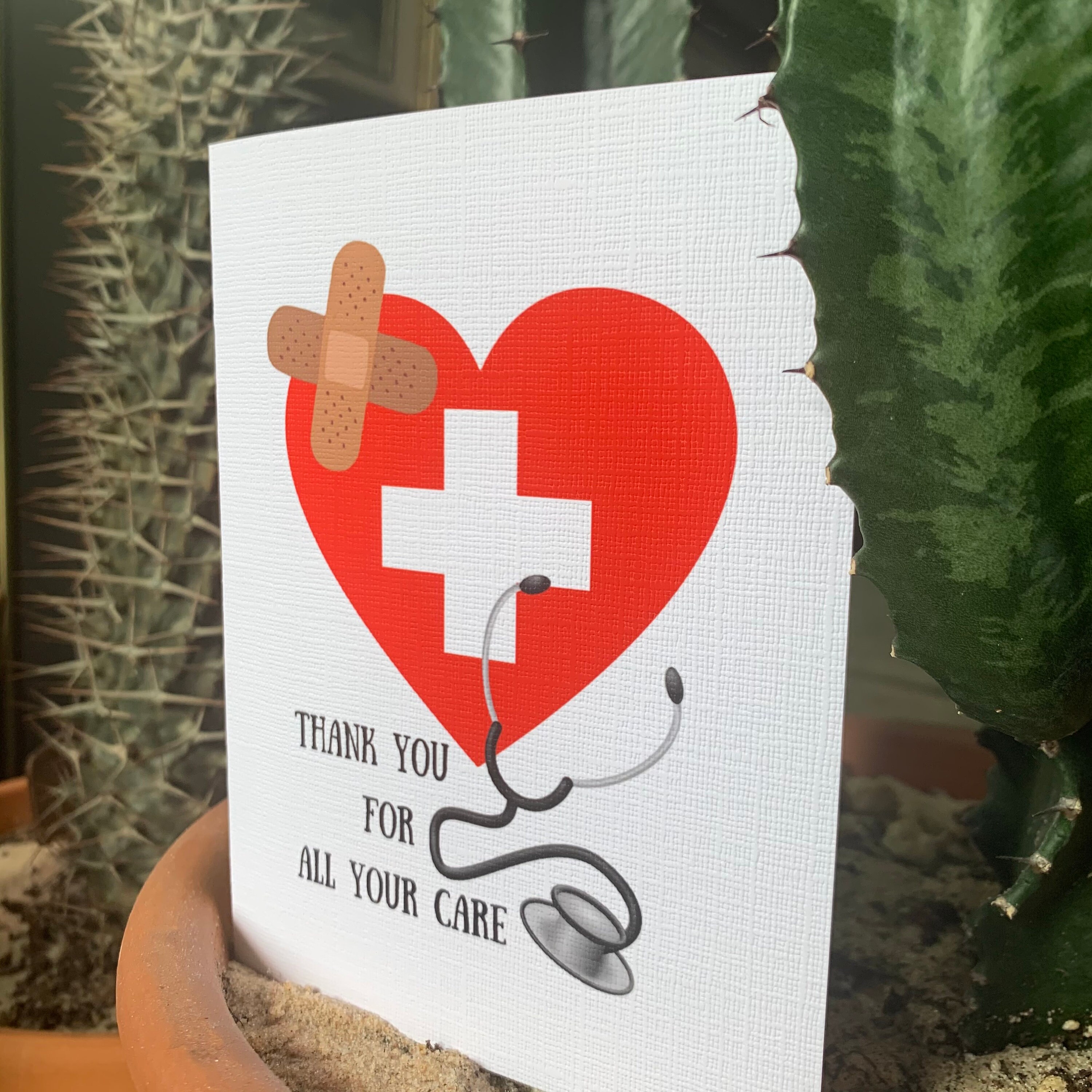 Thank You Medical Professional Greeting Card Etsy