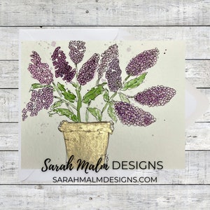 Lilacs, Greeting Card, Blank, Birthday, Thinking of You, Hello, Personalize, Send Direct