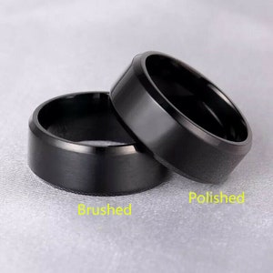 4mm Titanium Stainless Steel Brushed or Polished Band Ring image 7