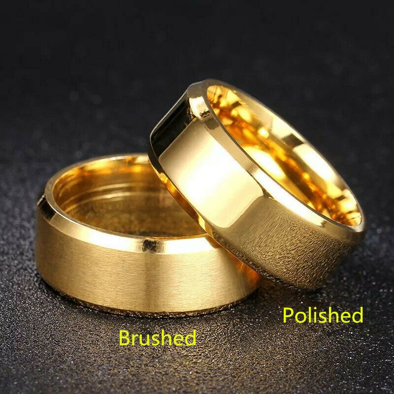 4mm Titanium Stainless Steel Brushed or Polished Band Ring image 6