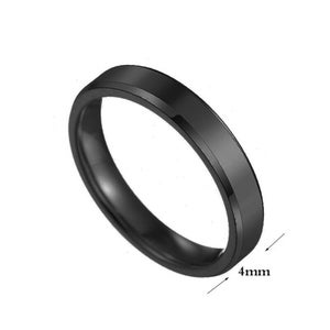 4mm Titanium Stainless Steel Brushed or Polished Band Ring image 2